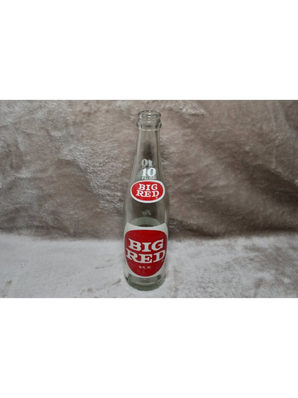 Vintage Glass Big Red Soda Pop Bottle Clear Retro Advertising Collectibles MCM